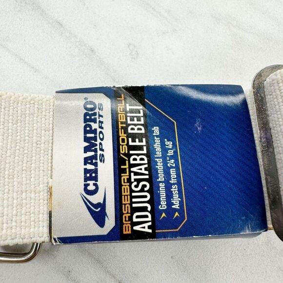 Champro White Stretch Baseball Softball Belt Adult One Size OS - Picture 8 of 11
